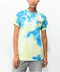 RIPNDIP Boomer Gang Blue & Yellow Tie Dye T-Shirt