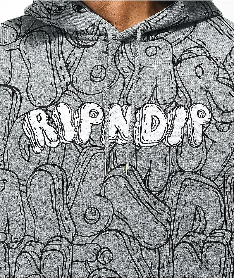 RIPNDIP Bubble Bobble Grey Hoodie