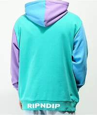 RIPNDIP Buddy System Colorblock Teal Hoodie