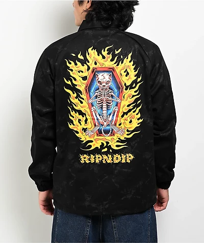 RIPNDIP Burn Heck Black Coaches Jacket