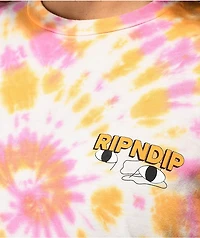 RIPNDIP Butterface Orange & Pink Tie Dye T-Shirt