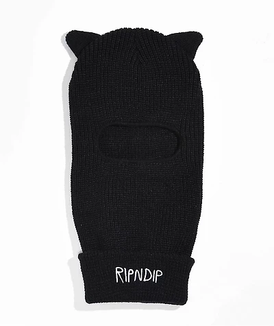 RIPNDIP Cat Ears Black Balaclava