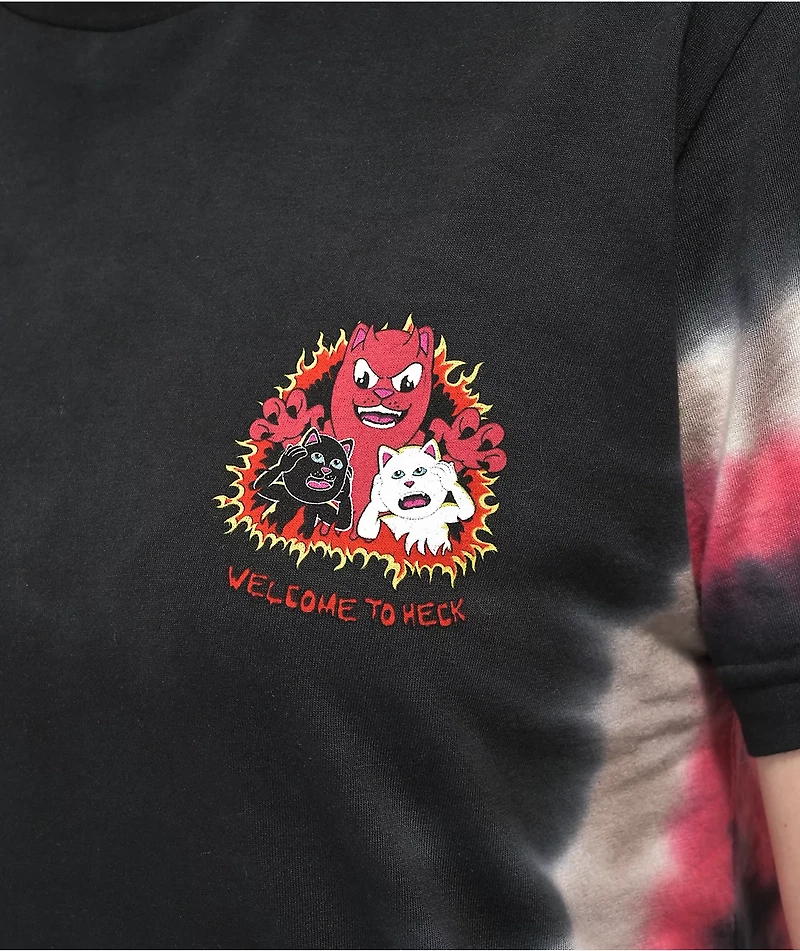 RIPNDIP Dark Side Black & Red Tie Dye T-Shirt