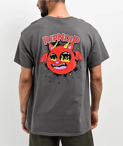 RIPNDIP Devil Monster Charcoal T-Shirt