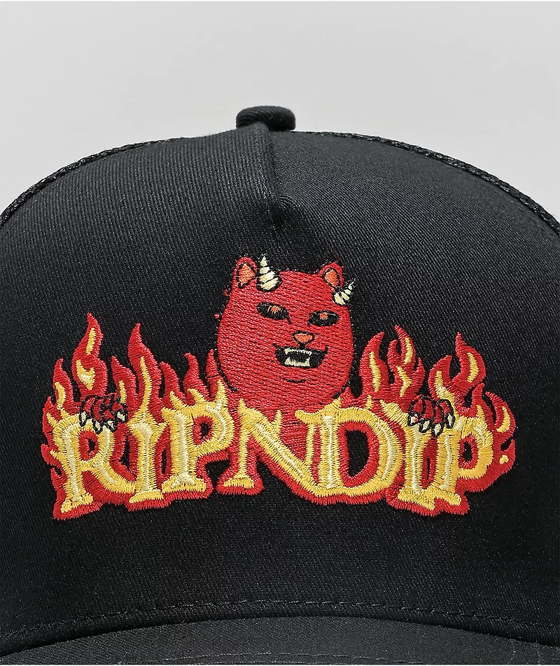 RIPNDIP Devils Work Black Trucker Hat