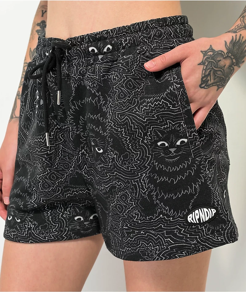 RIPNDIP Energy Black Sweat Shorts
