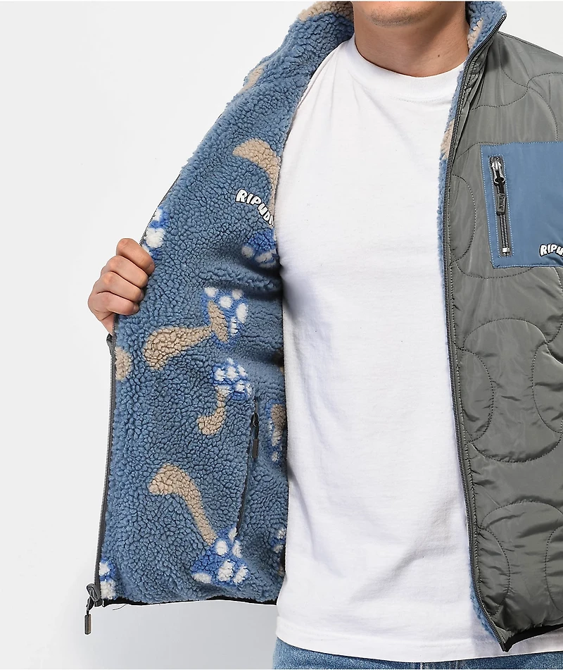 RIPNDIP Euphoria Grey Reversible Fleece Jacket