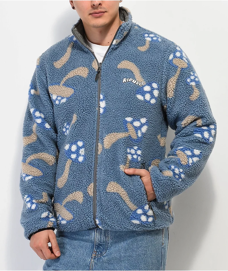 RIPNDIP Euphoria Grey Reversible Fleece Jacket