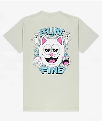 RIPNDIP Feline Fine Sage Green T-Shirt