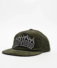 RIPNDIP Fire Spirit Green Corduroy Snapback