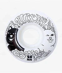 RIPNDIP Flower Child 50mm White Skateboard Wheels