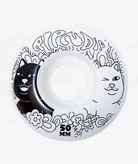 RIPNDIP Flower Child 50mm White Skateboard Wheels