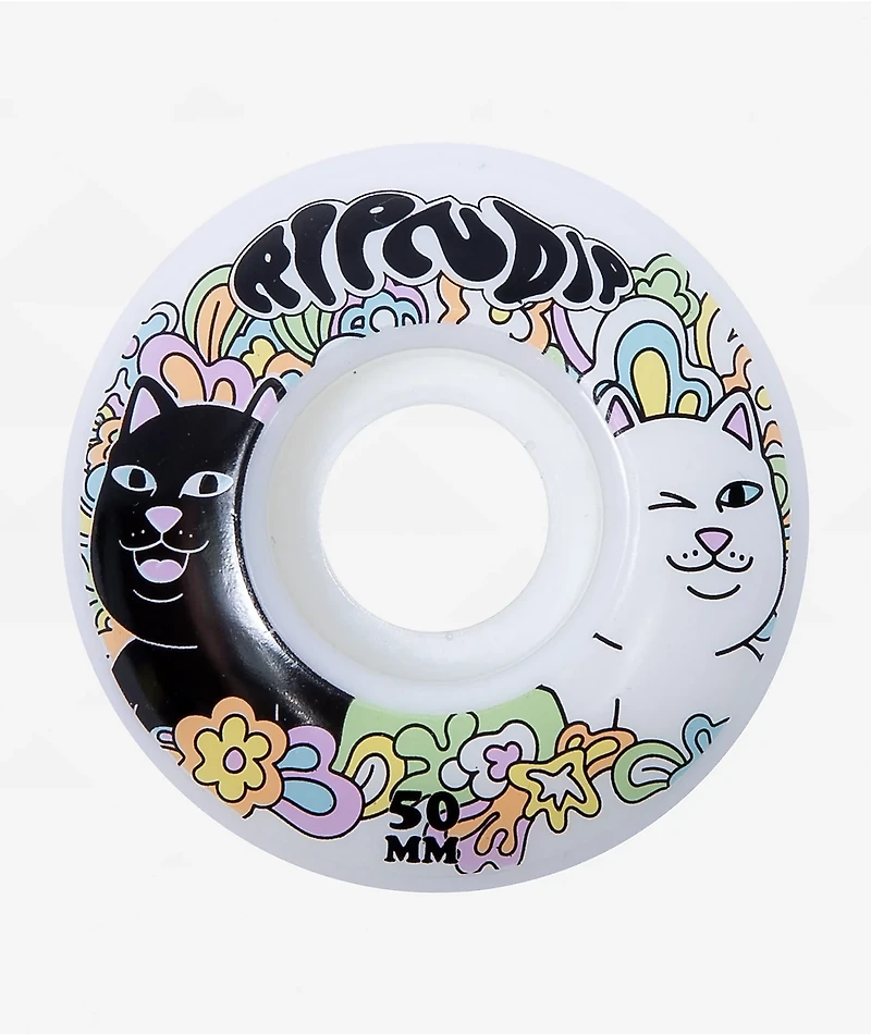 RIPNDIP Flower Child 50mm White Skateboard Wheels