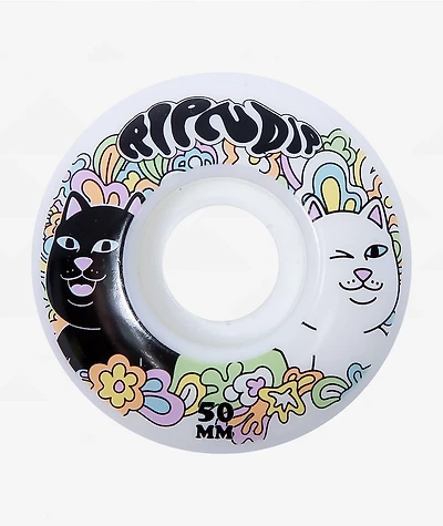 RIPNDIP Flower Child 50mm White Skateboard Wheels