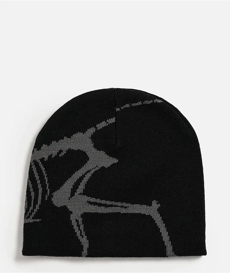 RIPNDIP Fossil Black Skully Beanie