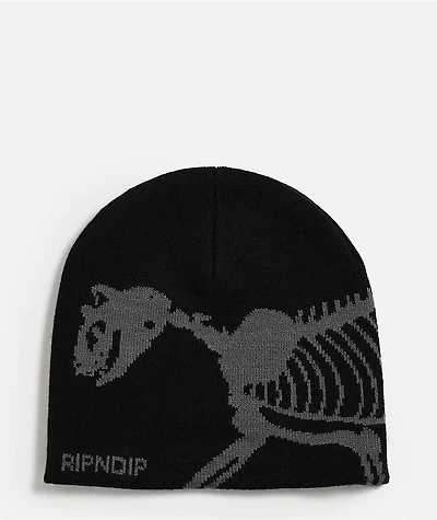 RIPNDIP Fossil Black Skully Beanie