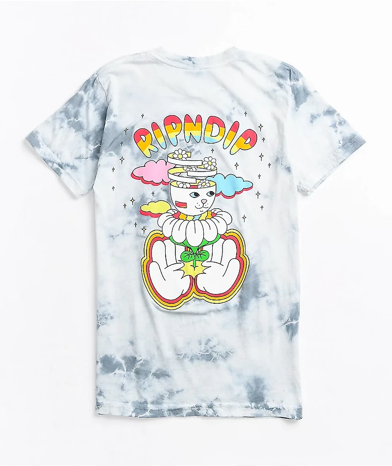 RIPNDIP Imagine Blue Tie Dye Boyfriend T-Shirt