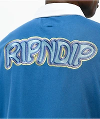 RIPNDIP Intertwined Blue & White Rugby Shirt