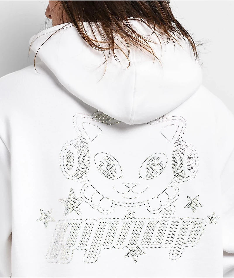 RIPNDIP Kawaii Nerm Rhinestone White Hoodie