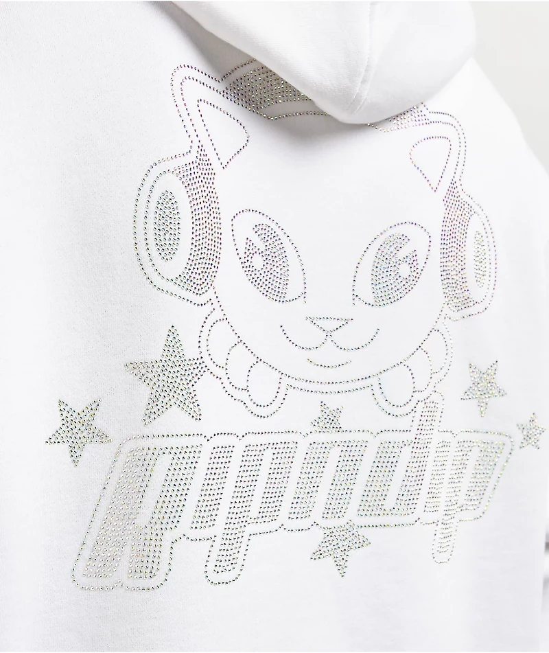 RIPNDIP Kawaii Nerm Rhinestone White Hoodie