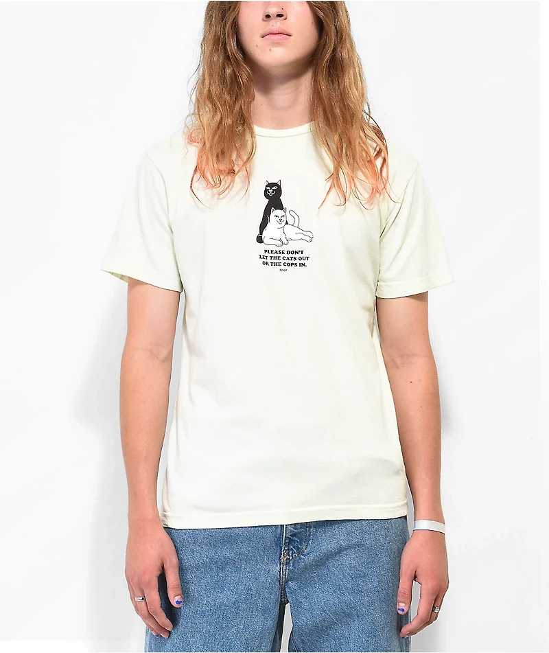 RIPNDIP Keep The Cats Lime Green T-Shirt