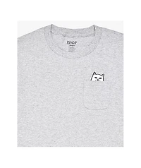 RIPNDIP Kids Lord Nermal Peace Pocket Heather Grey T-Shirt