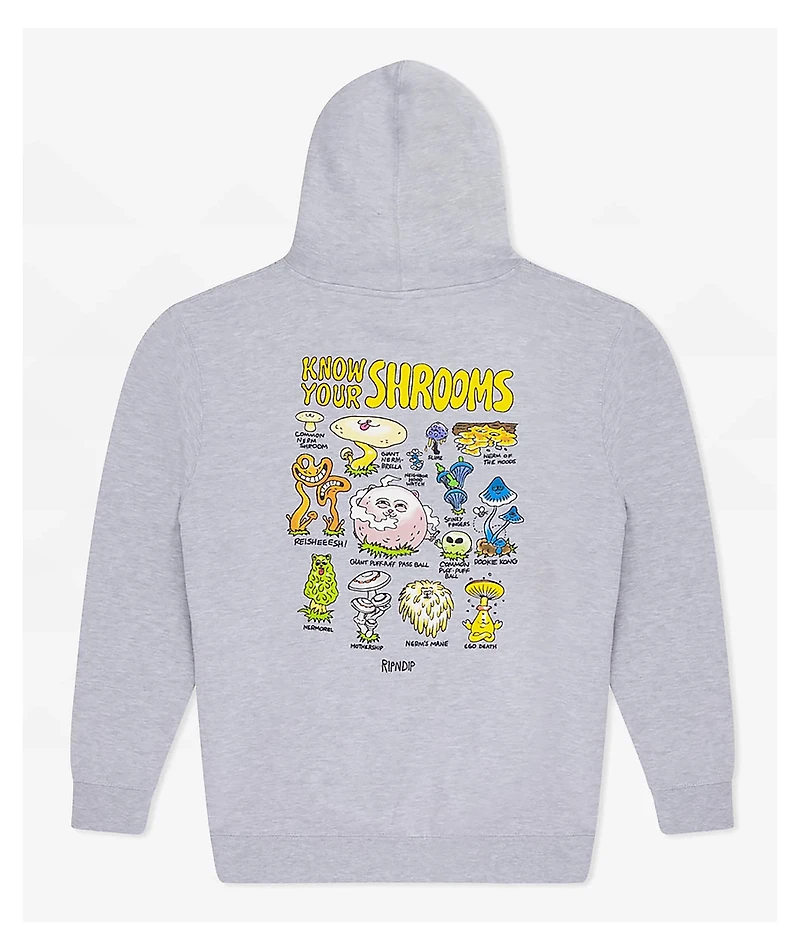 RIPNDIP Know Ur Shrooms Grey Hoodie