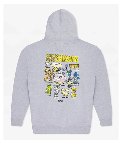 RIPNDIP Know Ur Shrooms Grey Hoodie