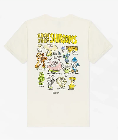 RIPNDIP Know Ur Shrooms Natural T-Shirt