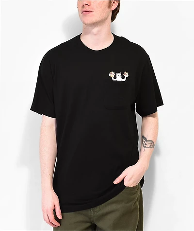 RIPNDIP Let's Get This Bread Black Pocket T-Shirt