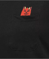 RIPNDIP Lord Devil Black Crop Pocket T-Shirt