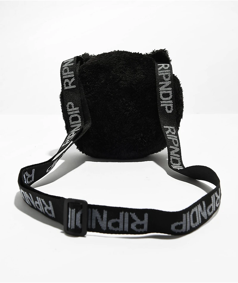 RIPNDIP Lord Jermal Black Sherpa Crossbody Bag