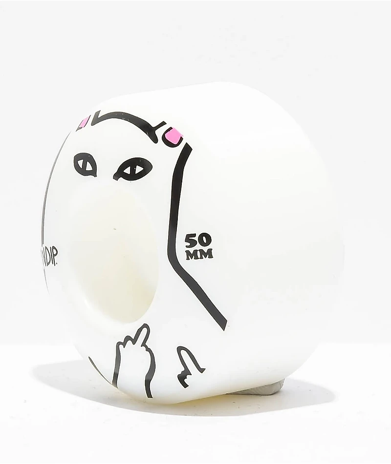 RIPNDIP Lord Nermal 50mm White Skateboard Wheels