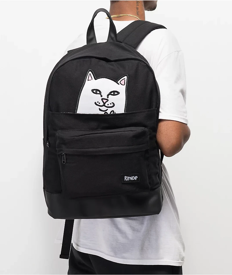 RIPNDIP Lord Nermal Black Backpack