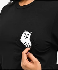 RIPNDIP Lord Nermal Black Crop Long Sleeve T-Shirt