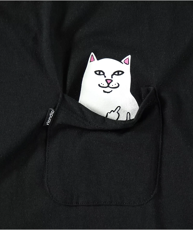 RIPNDIP Lord Nermal Black Pocket T-Shirt