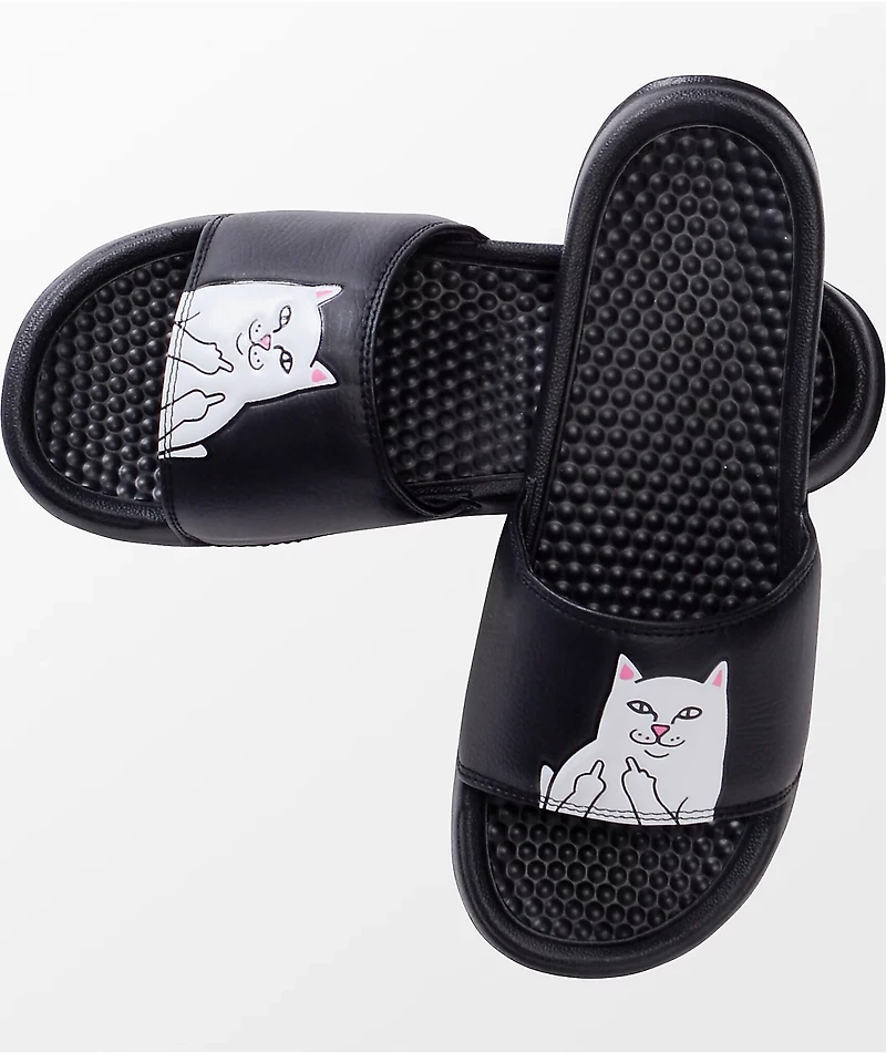 RIPNDIP Lord Nermal Black Slide Sandals