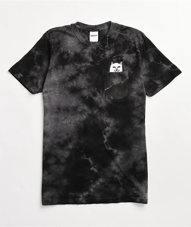 RIPNDIP Lord Nermal Black Tie Dye T-Shirt
