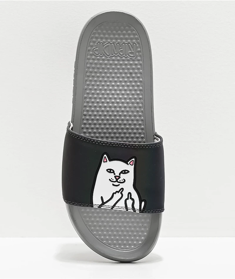 RIPNDIP Lord Nermal Iridescent Grey Slide Sandals