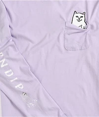 RIPNDIP Lord Nermal Lavender Long Sleeve T-Shirt