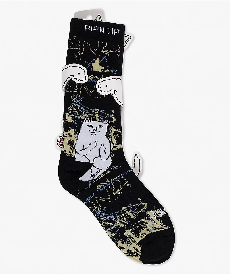 RIPNDIP Lord Nermal Madness Black Crew Socks