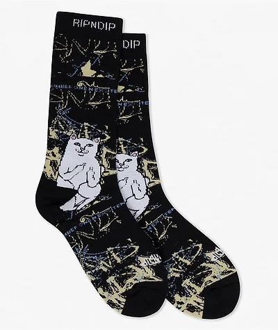 RIPNDIP Lord Nermal Madness Black Crew Socks