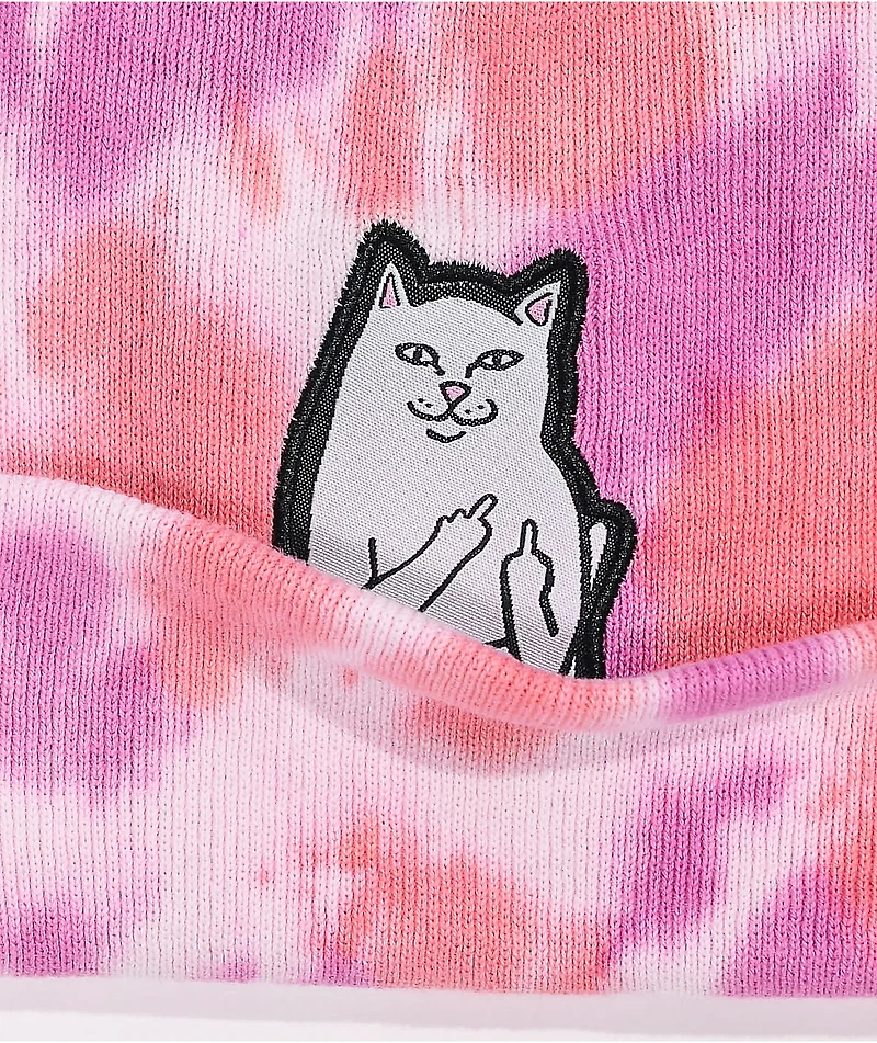 RIPNDIP Lord Nermal Pink Tie Dye Beanie
