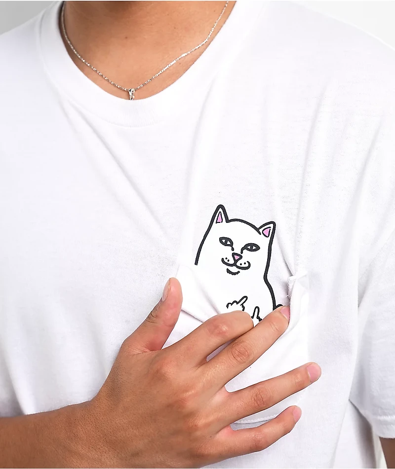 RIPNDIP Lord Nermal Pocket White T-Shirt