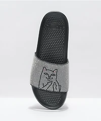 RIPNDIP Lord Nermal Rhinestone Black Slide Sandals