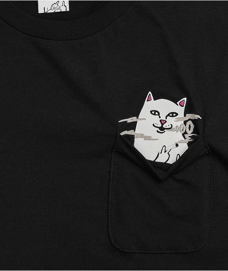 RIPNDIP Lord Nermal Smokey Black Pocket T-Shirt