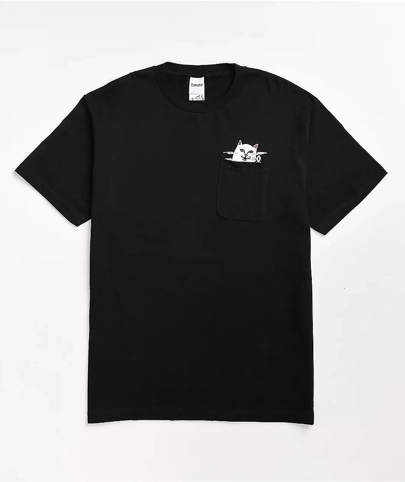 RIPNDIP Lord Nermal Smokey Black Pocket T-Shirt