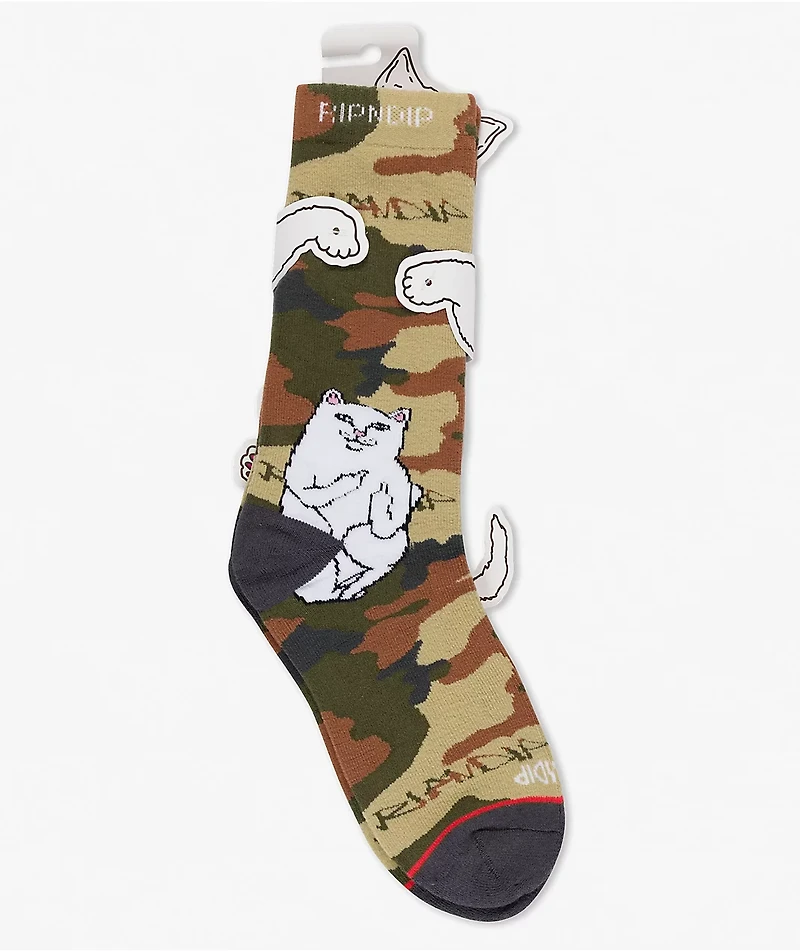 RIPNDIP Lord Nermal Street Camo Crew Socks