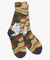 RIPNDIP Lord Nermal Street Camo Crew Socks