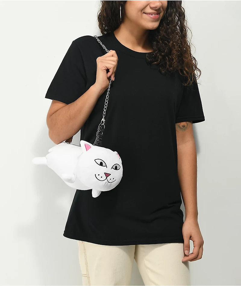 RIPNDIP Lord Nermal White Plush Carrying Bag